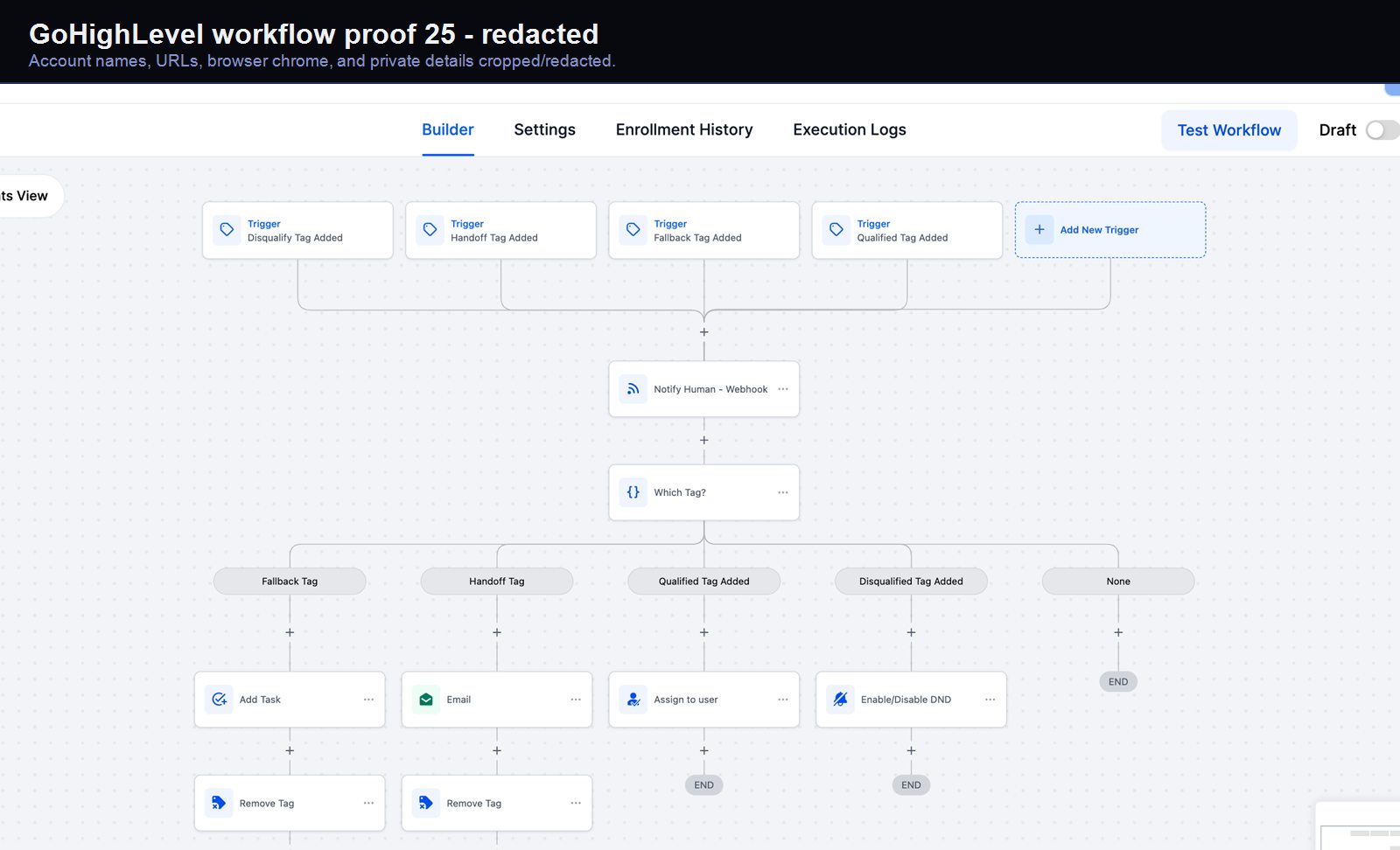 GoHighLevel lead-capture workflow screenshot 25
